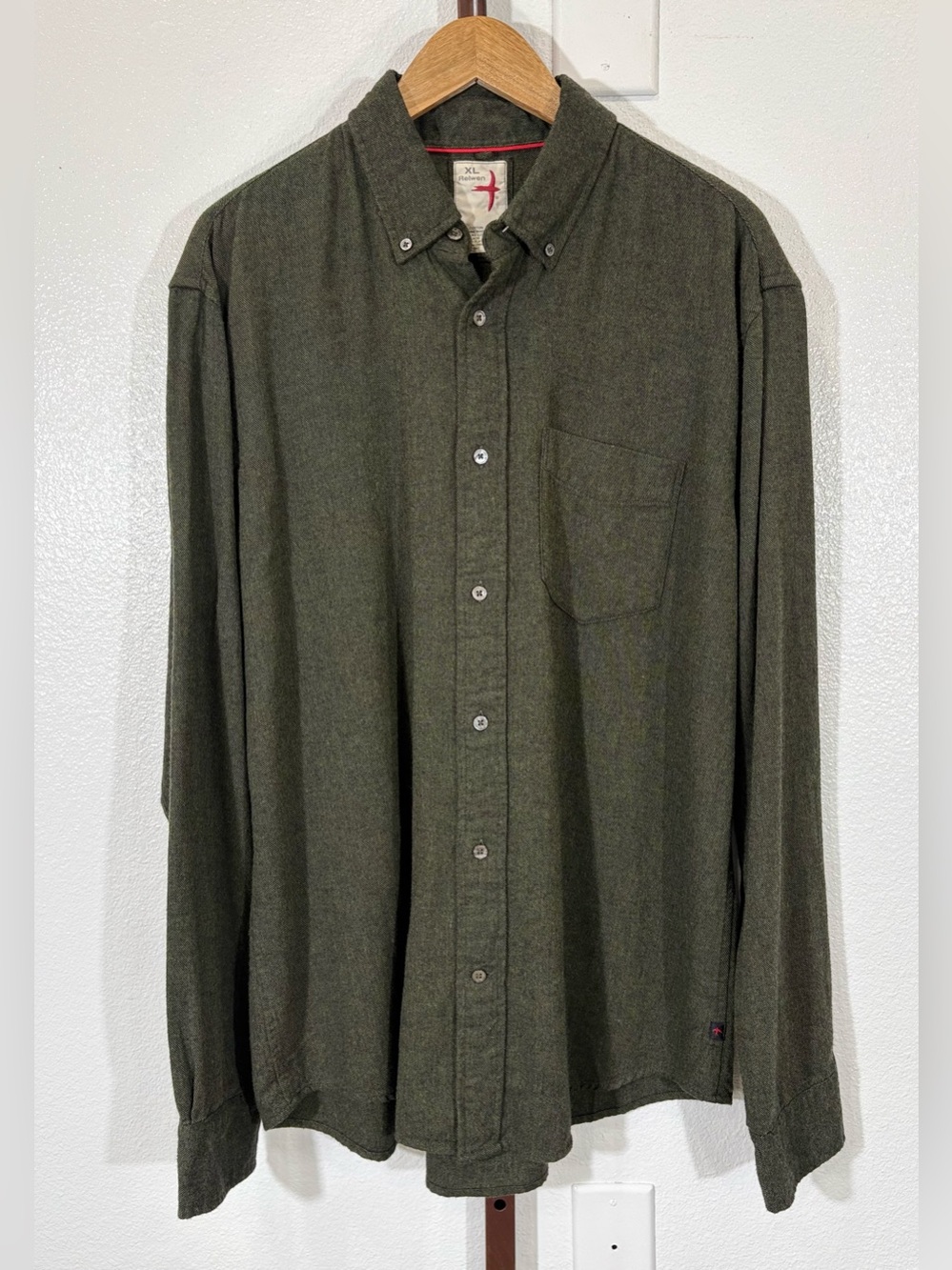Relwen Flyweight Flannel Shirt in Green Size XL